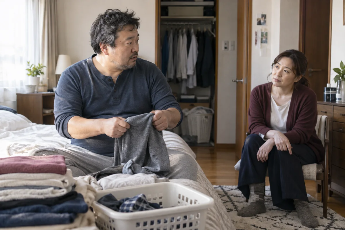 夫が性生活を断る理由を決めつけない｜責めずに話すの状況を日常の場面で表した編集部イメージ